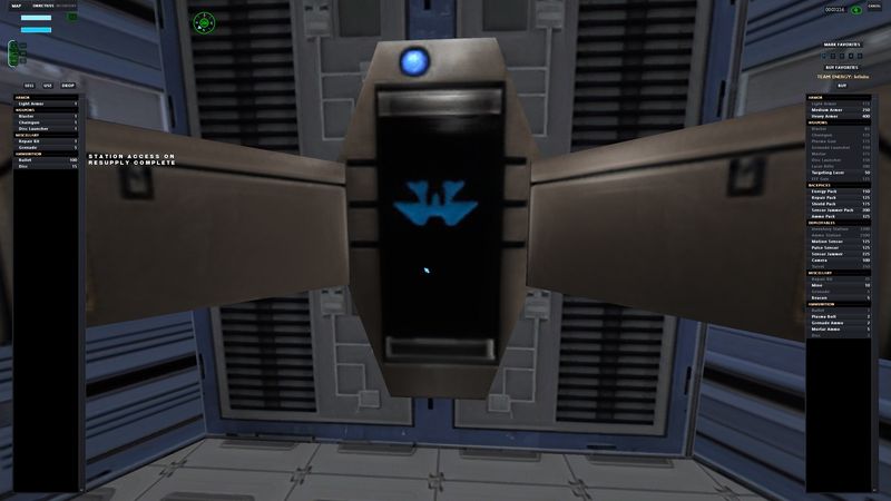 Buying gear at an inventory station with full buy list